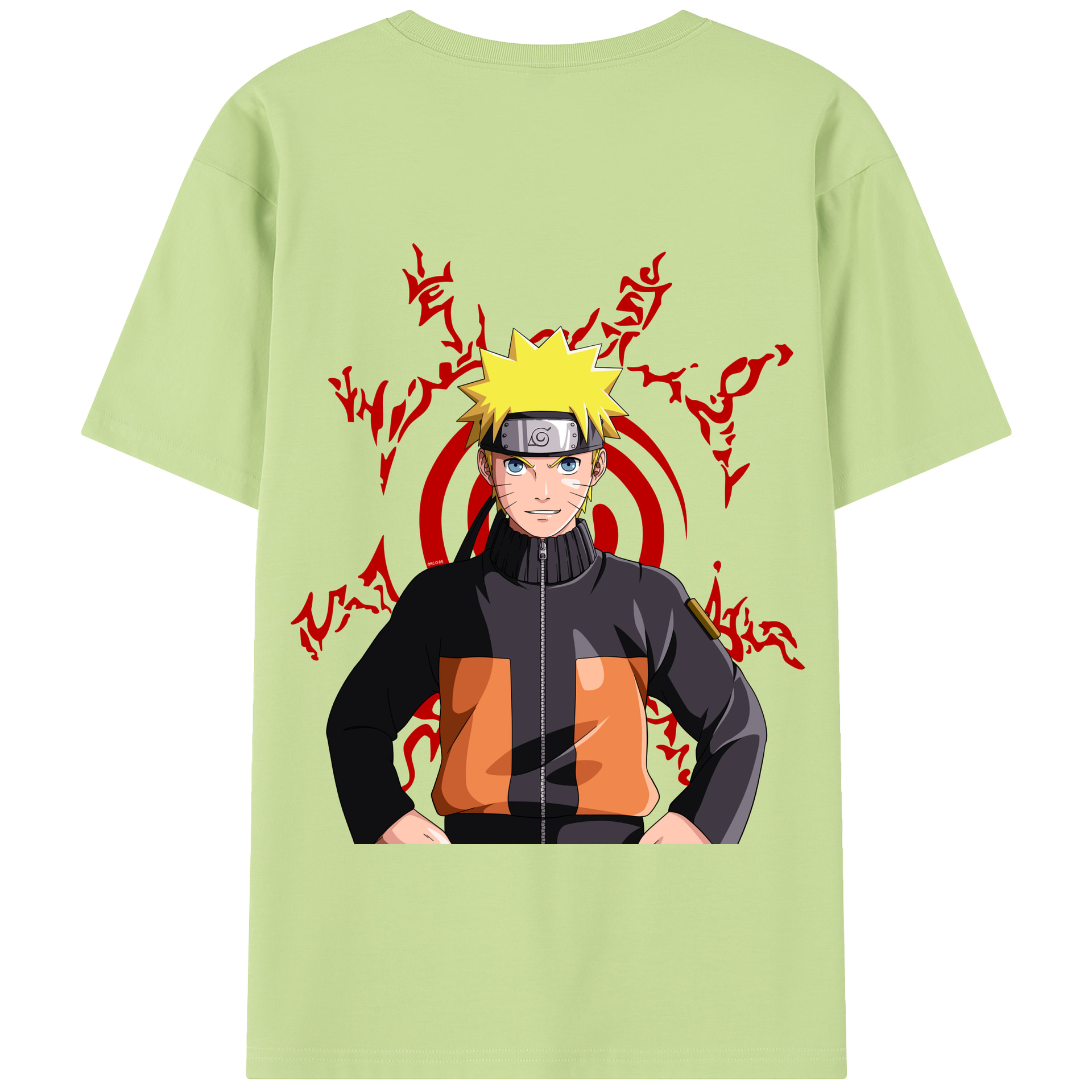 （画像用） NARUTO -ナルト- うずまき ナルト Uzumaki Naruto 綿100％半袖Tシャツ（背面プリント）